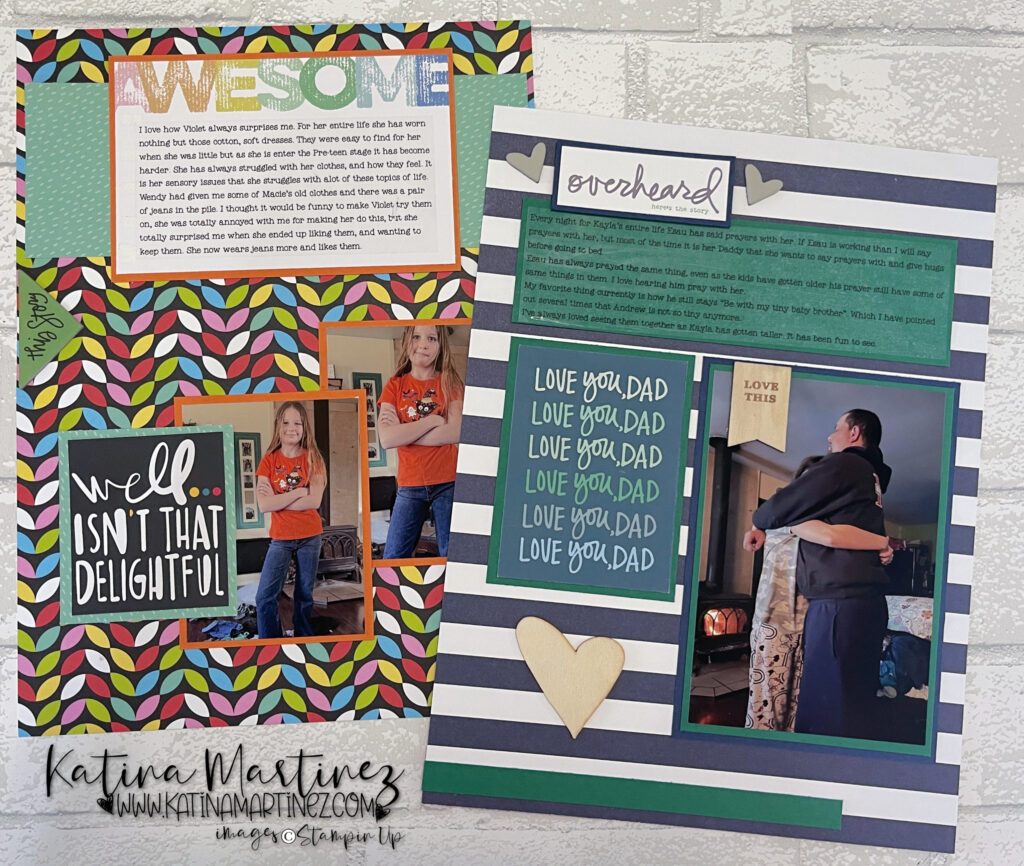 Two Simple 9x12 Scrapbooking Layouts